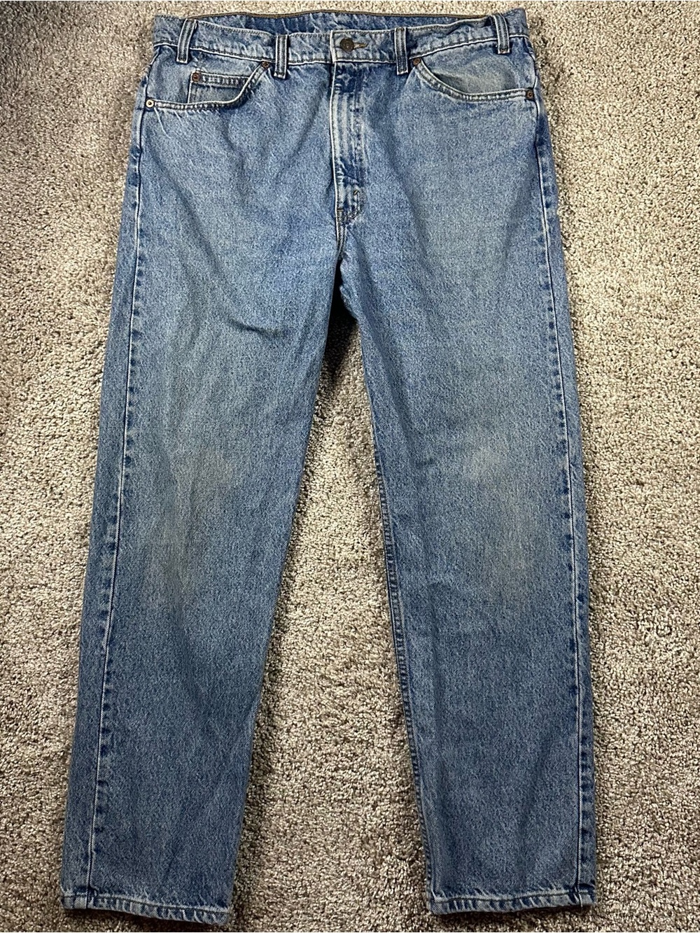 Vintage 90s Levi's 505 Orange Tab Jeans 38x30 Made in Brazil Straight Leg